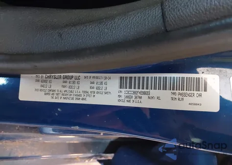 2015 Chrysler 200 S из США, поврежденный, VIN 1C3CCCBB2FN598693